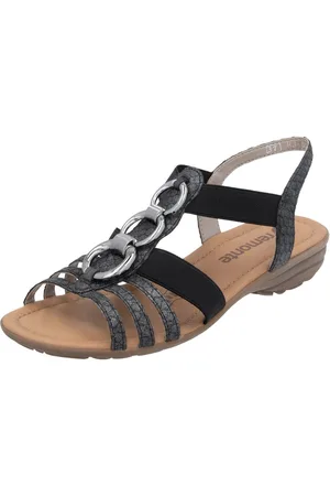 Remonte Sandalen , sleehak, zomerschoen, sandaal met elastische banden