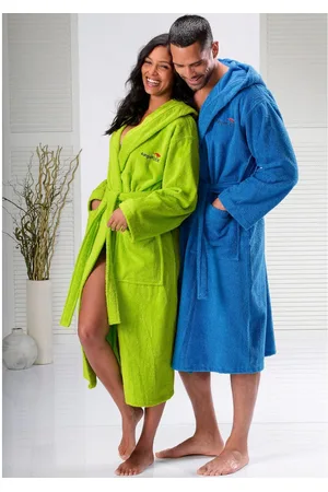 KangaROOS Uniseks badjas Cassidy, voor dames & heren, standaardlengte & extra lengte met zakken, mannen en vrouwen, katoen, reizen, hotel, sauna, s-3xl (1 stuk)