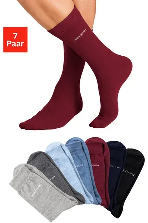 john devin Basic sokken voor elke dag (set, 7 paar)