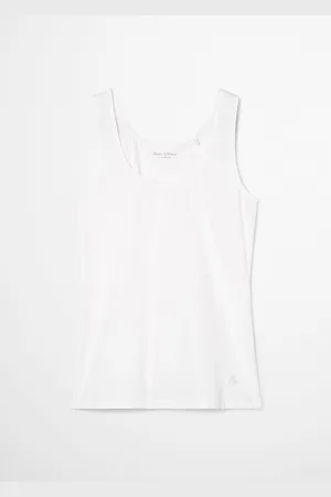 Marc O’ Polo Tanktop Essentials met klein logo aan de zoom