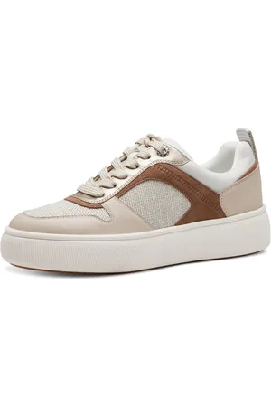 Tamaris Plateausneakers vrijetijdsschoen, lage schoen, veterschoen met contrastafwerkingen