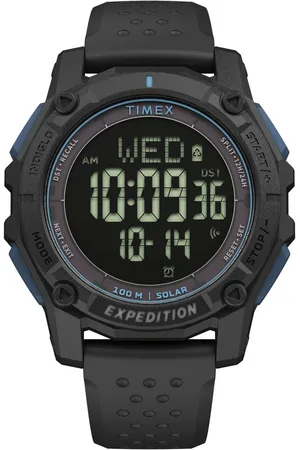 Timex Chronograaf RIDGE SOLAR Solar polshorloge, herenhorloge, digitaal, siliconen band, stopwatchfunctie, datum