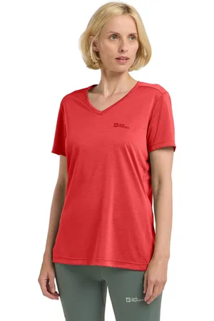 Jack Wolfskin Shirt met V-hals CROSSTRAIL T WOMEN
