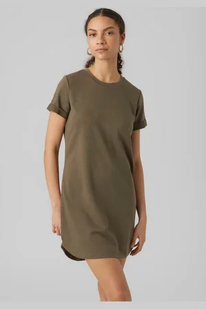 VERO MODA Jerseyjurk VMSASHAMILLA SS SWEAT DRESS NOOS