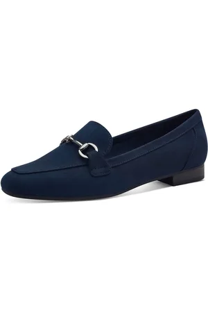 Marco Tozzi Instappers , blokhak, loafer, businessschoen met siergesp