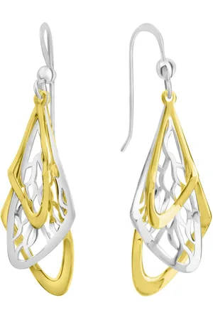 Firetti Paar oorhangers Sieraad Geschenk 925 Oorsieraden Oorbellen Vleugel Bicolor
