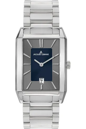 Jacques Lemans Kwartshorloge Torino Polshorloge, herenhorloge, leren band, analoog, datum
