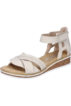 Rieker Sandaaltjes , sandaal, zomerschoen, klittenbandschoen, sleehak, gesloten hiel
