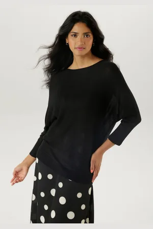 Aniston Gebreide trui met boothals - nieuwe collectie