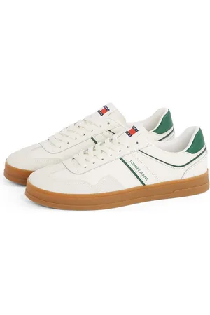 Tommy Hilfiger Plateausneakers THE GREENWICH LEATHER , vrijetijdsschoen, lage schoen, veterschoen met contrasterende details