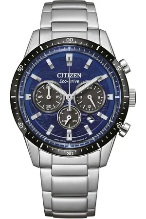 Citizen Chronograaf Polshorloge, solar, herenhorloge, roestvrijstalen band, analoog, dag, stopwatchfunctie