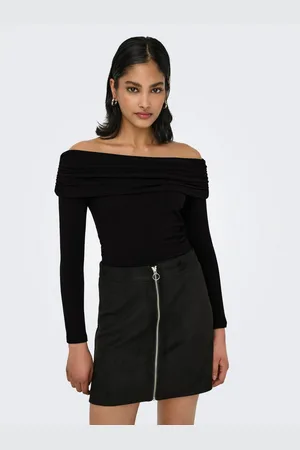 ONLY Shirt met lange mouwen ONLGLAMOUR L/S OFF SHOULDER TOP CC JRS