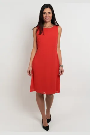 Seidel Moden Chiffon jurk met stoffen riem, made in germany
