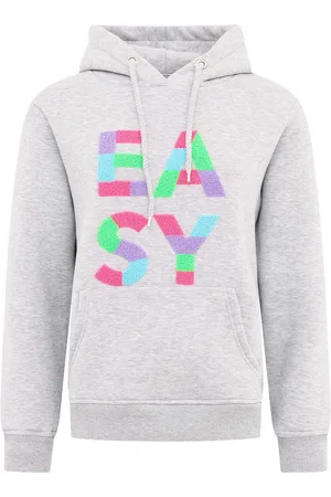Zwillingsherz Hoodie "EASY" met kleurrijke easy tekst