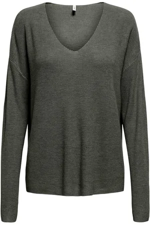 ONLY Gebreide trui ONLLECIA LIFE LS LOOSE V-NECK CC KNT