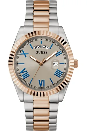 Guess Kwartshorloge CONNOISSEUR Armbanduhr, herenhorloge, datum, weekdag, roestvrijstalen band