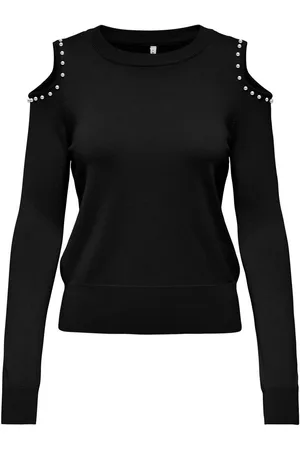 ONLY Gebreide trui ONLGILA LS O-NECK BLING CC KNT