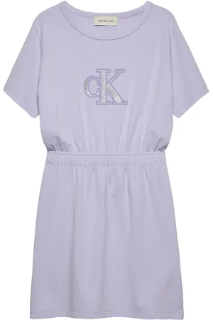 Calvin Klein Jerseyjurk MONOLOGO METALLIC T-SHIRT DRESS