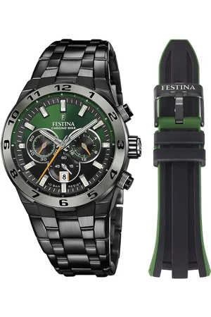 Festina Chronograaf Chrono Bike 2024 - Special Edition Horloge, quartz, herenhorloge, stopwatchfunctie, speciale editie (set, 3-delig, Met wisselband en gereedschap)