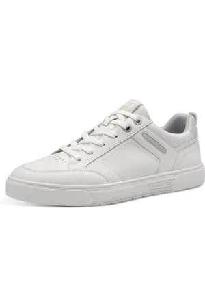 Marco Tozzi Plateausneakers , vrijetijdsschoen, lage schoen, veterschoen met perforatie en sierstiksels