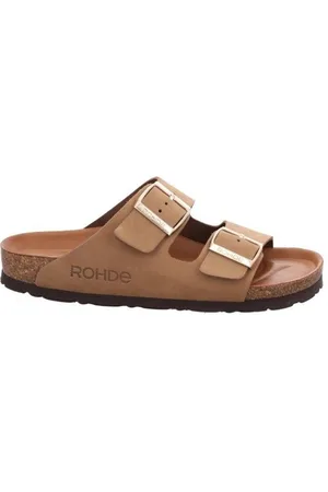 Rohde Slippers Alba , sleehak, zomerschoenen, pantoffels met twee gespsluitingen