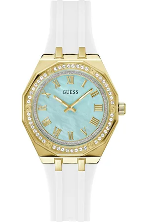 Guess Kwartshorloge Desire Horloge, dameshorloge, kristallen, mineraalglas, stalen band