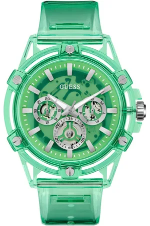 Guess Multifunctioneel horloge King Quartz horloge, polshorloge, herenhorloge, datum, weekdag, polyurethaan band