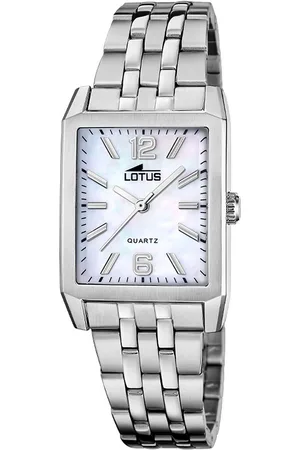 Lotus Kwartshorloge Square Horloge, dameshorloge, stalen band, analoog