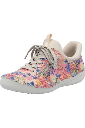 Rieker Slip-on sneakers , vrijetijdsschoen, lage schoen, instapschoen met opgezette vetersluiting