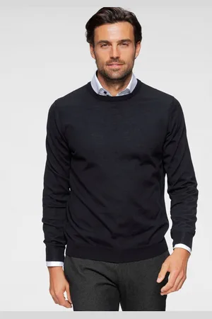 Olymp Trui met ronde hals brei casual moderne gebreide trui