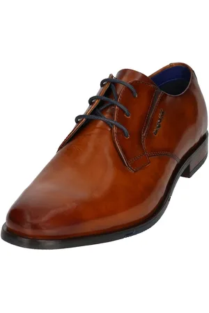 Bugatti Veterschoenen , blokhak, business schoen, avondschoen, feestelijke schoen met print