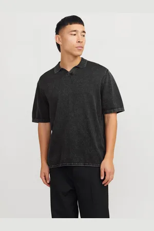 JACK & JONES Trui met korte mouwen JJELEO KNIT POLO SS LN