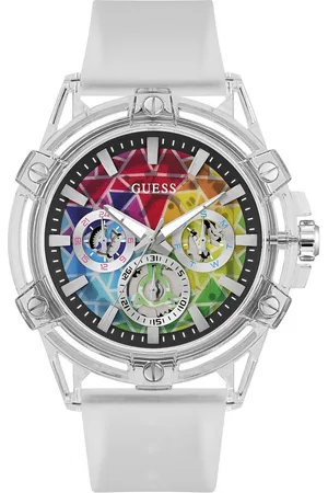 Guess Multifunctioneel horloge King Quartz horloge, polshorloge, herenhorloge, datum, weekdag, polyurethaan band