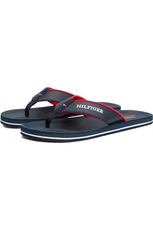 Tommy Hilfiger Teenslippers PADDED COMFORT HILFIGER B SANDAL , dianette, zomerschoen, slippers, badschoen met logo-opdruk