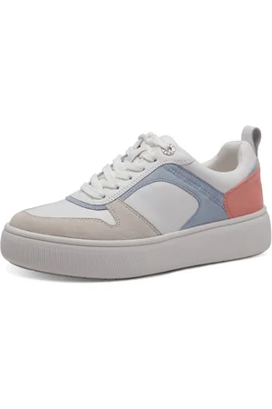 Tamaris Plateausneakers vrijetijdsschoen, lage schoen, veterschoen met contrastafwerkingen