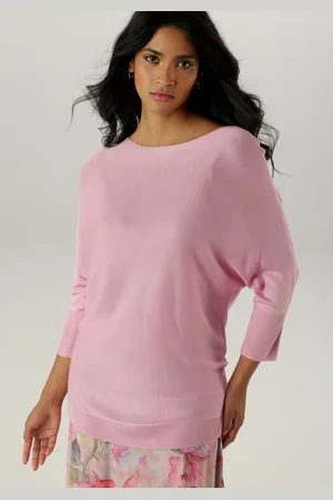 Aniston Gebreide trui met boothals - nieuwe collectie