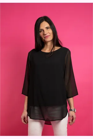 Seidel Moden Blouse met lange mouwen met laagjes, made in germany