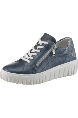 Waldläufer Plateausneakers H-LIVIA , veterschoenen, lage schoen, vrijetijdsschoen met buitenrits