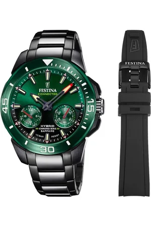 Festina Chronograaf Chrono Bike Connected - Special Edition Polshorloge, quartz, herenhorloge, stopwatchfunctie, ideaal als cadeau (set, 3-delig, Horloge met verwisselbare band en gereedschap)