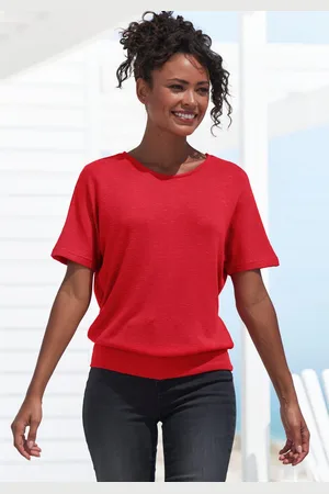 vivance collection Shirt met korte mouwen Met brede tailleband van zacht viscose-fijntricot