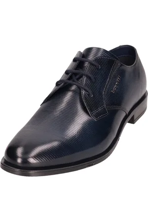 Bugatti Veterschoenen , blokhak, business schoen, avondschoen, feestelijke schoen met print