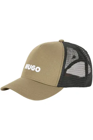 HUGO BOSS Aansluitende pet Marsel-Trucker van twill & mesh met 3d logoborduring, unisex