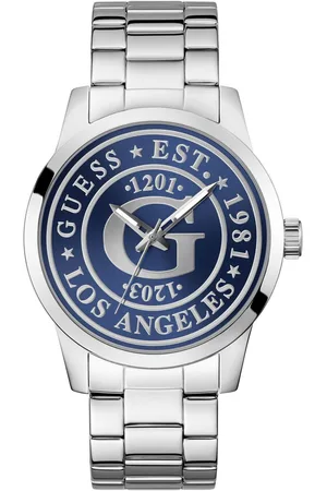 Guess Kwartshorloge Collegiate g Horloge, herenhorloge, stalen armband