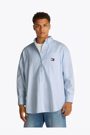 Tommy Hilfiger Overhemdblouse TJW OVS BADGE OXFORD SHIRT EXT in grote maten, oxford kwaliteit, oversized, logo-badge