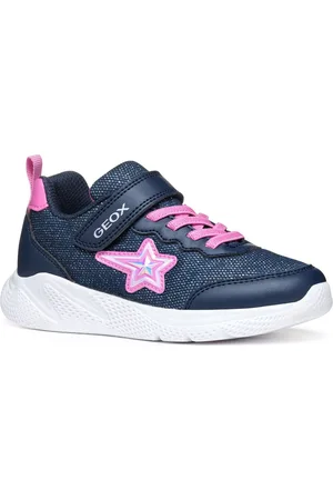 Geox Sneakers J SPRINTYE GIRL , vrijetijdsschoen, klittenbandschoen met glitterster