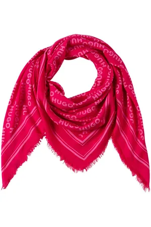 HUGO BOSS Modieus sjaaltje Alycia_120*120 met logoprints