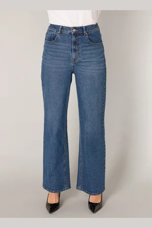 Base Level Wijde jeans AMY met wassing