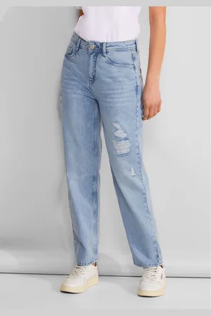 Street one Straight jeans met gaten-used-look