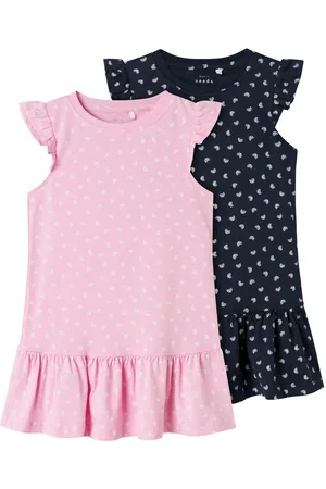 NAME IT Mini-jurk NMFVIDA 2P CAPSL DRESS (set, 2-delig)