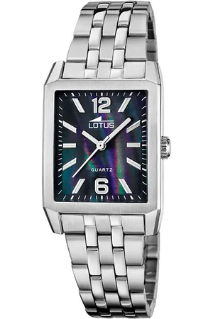 Lotus Kwartshorloge Square Horloge, dameshorloge, stalen band, analoog